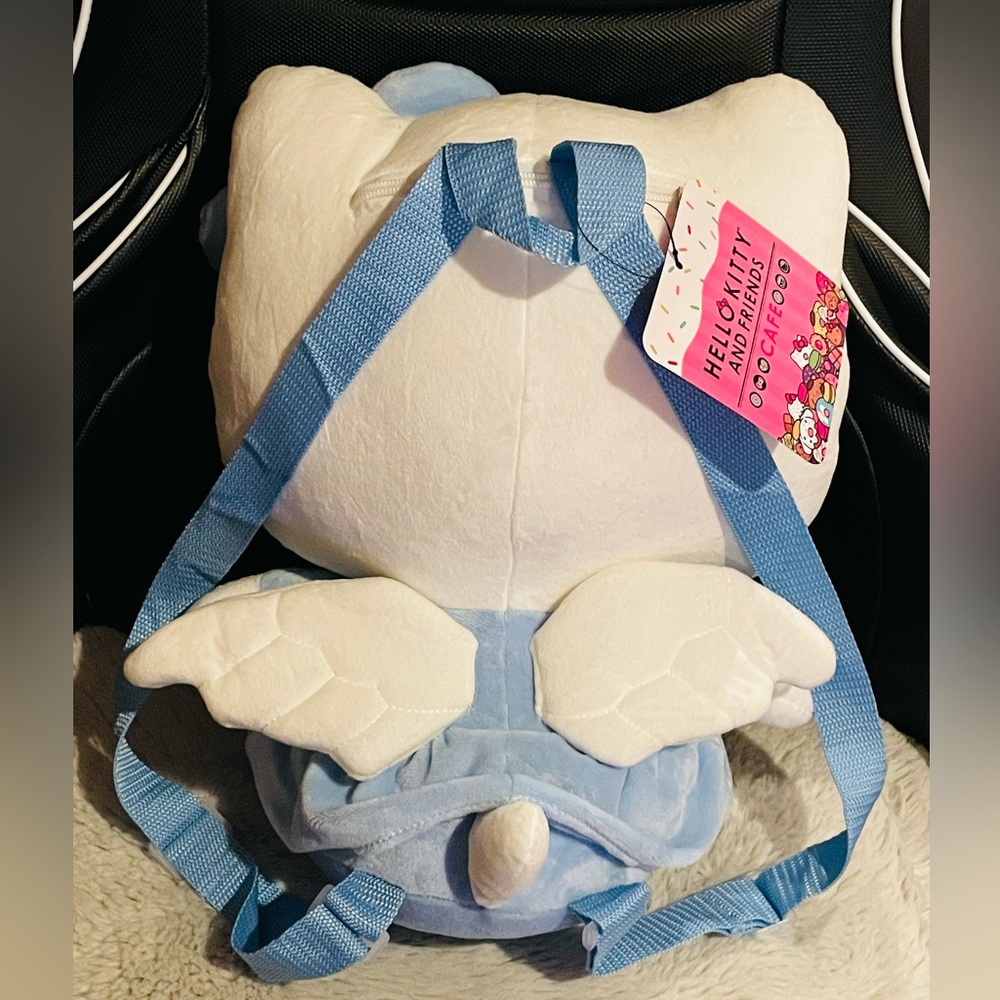 Hello Kitty Blue Angel Plush Backpack - Picture 4 of 5
